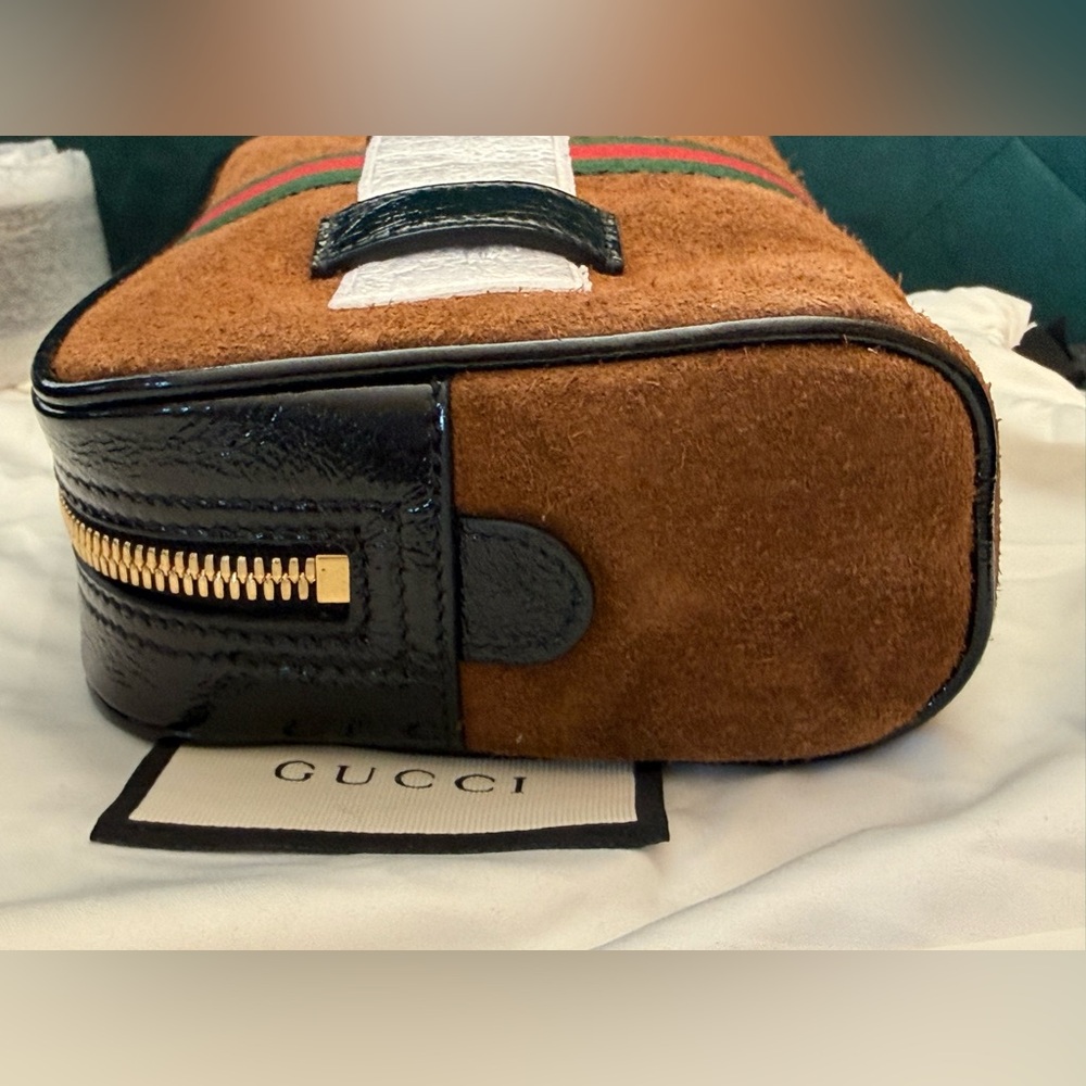 Gucci Black and Brown Belt Bag with Gold Accents - Picture 5 of 16